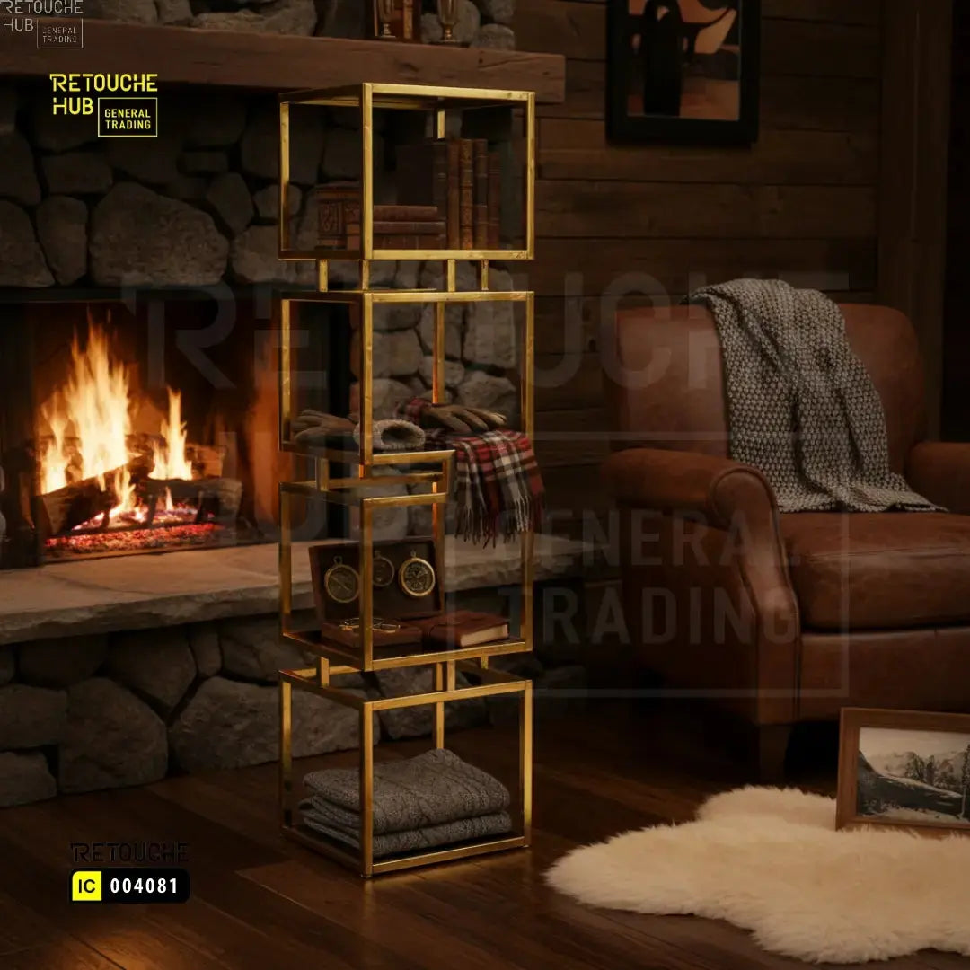 Display Shelving Stand | 4-Tier Retouche Hub General Trading L.L.C