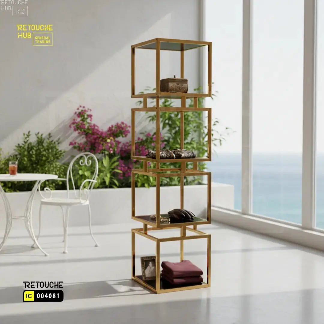 Display Shelving Stand | 4-Tier Retouche Hub General Trading L.L.C