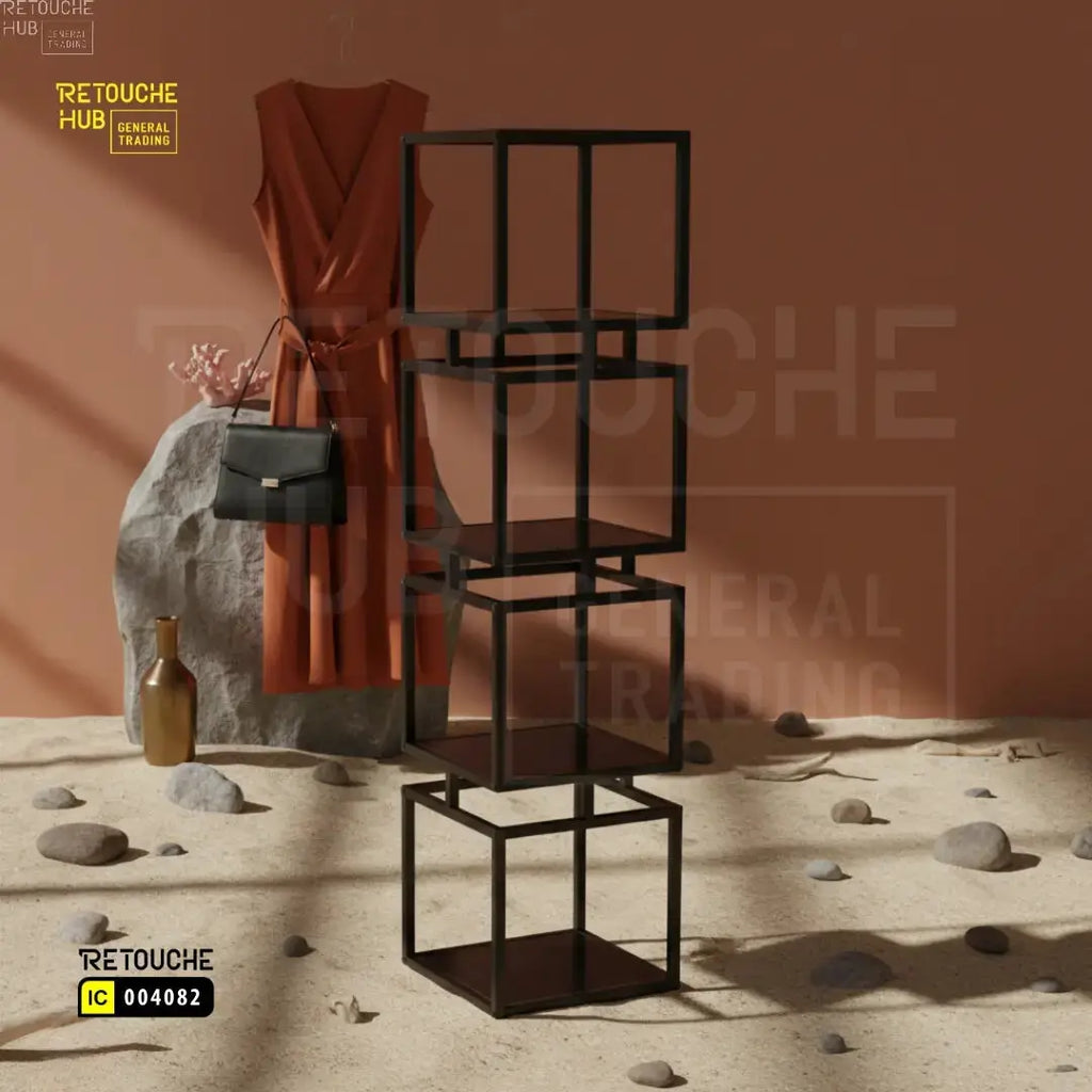 Display Shelving Stand | 4-Tier Retouche Hub General Trading L.L.C
