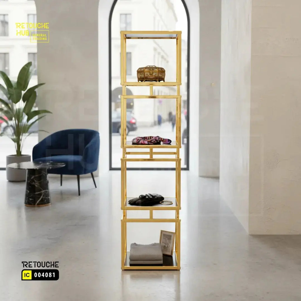 Display Shelving Stand | 4-Tier Retouche Hub General Trading L.L.C