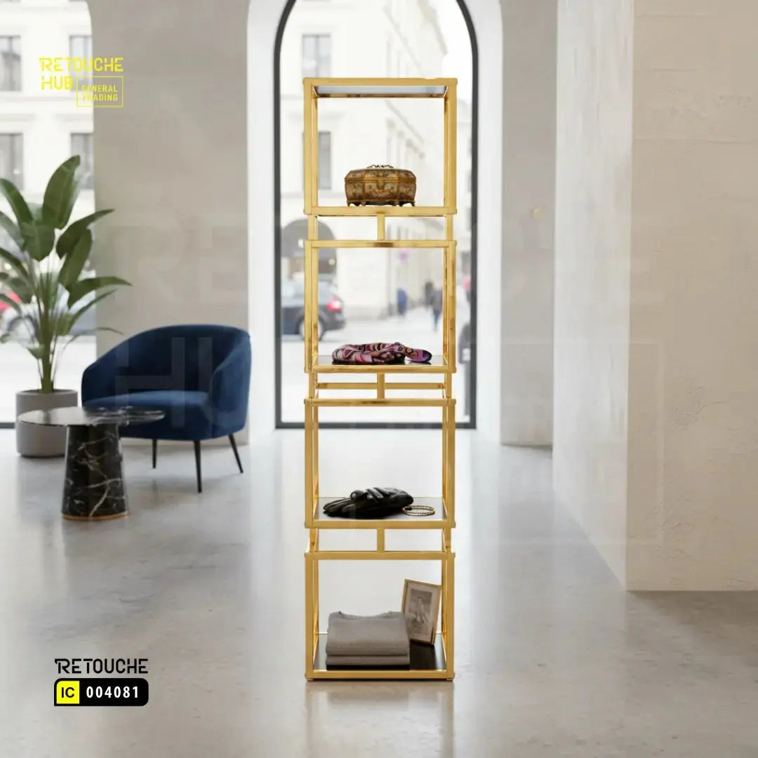 Display Shelving Stand | 4-Tier Retouche Hub General Trading L.L.C