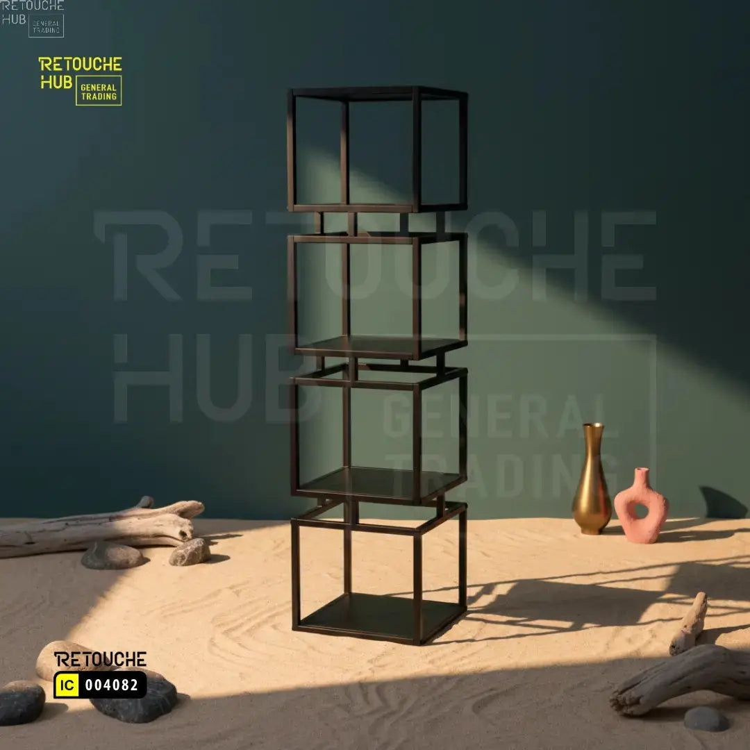 Display Shelving Stand | 4-Tier Retouche Hub General Trading L.L.C
