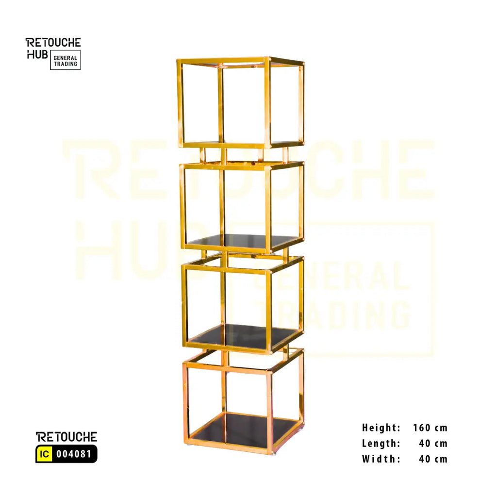 Display Shelving Stand | 4-Tier Retouche Hub General Trading L.L.C