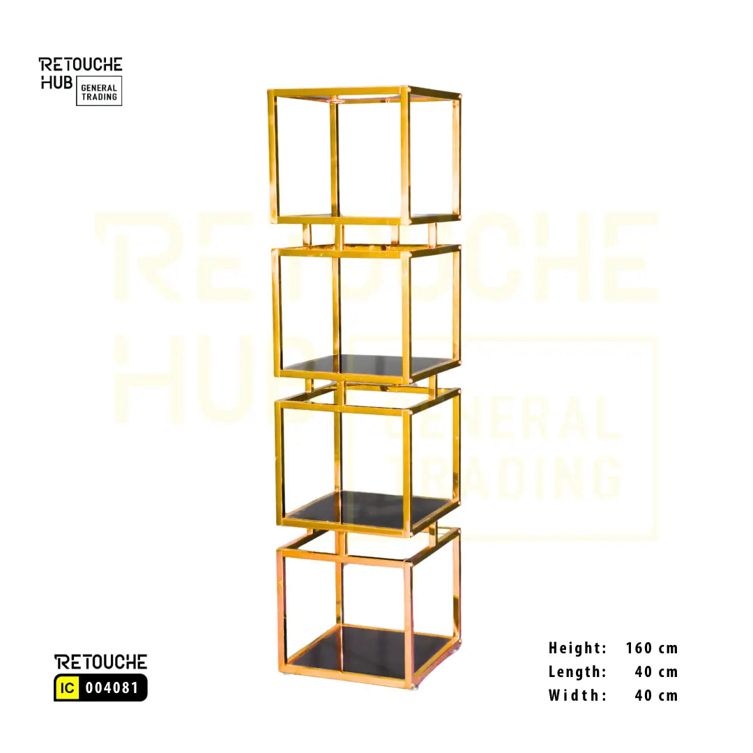 Display Shelving Stand | 4-Tier Retouche Hub General Trading L.L.C