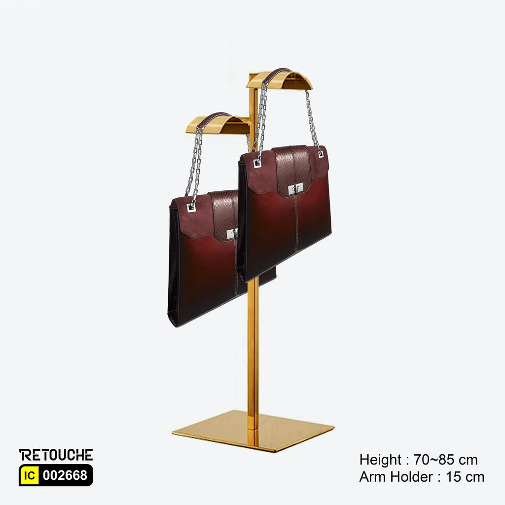 Display Stand, Double Holder, for Hand Bag Displays & Showcases