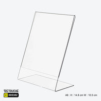 Display Stand, L-Shaped Vertical, Clear Acrylic, Countertop, Size : A3, A4, A5, A6 Acrylic Products