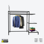 Display Table (Only Metal Parts), Emb Black Clothes Stands