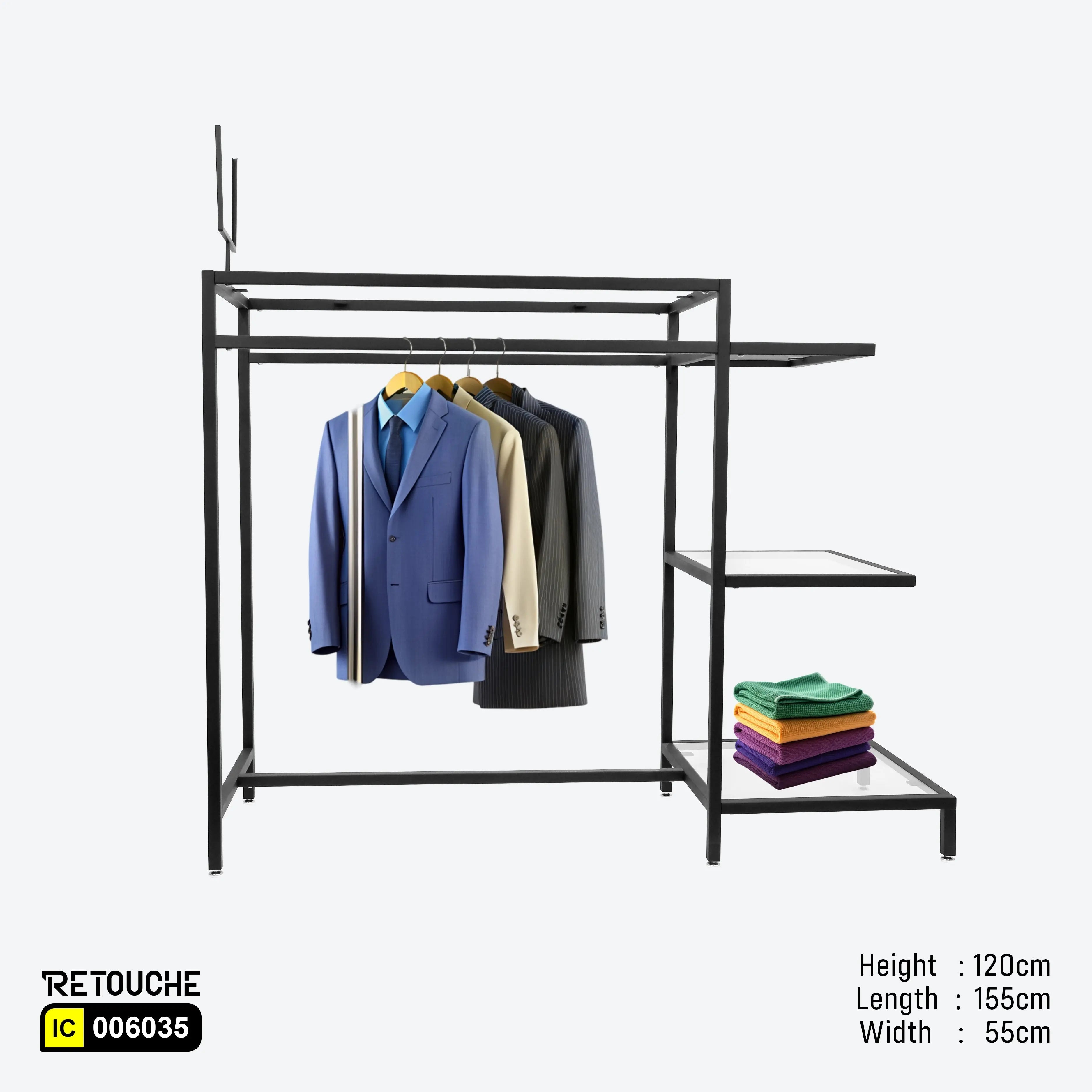 Display Table (Only Metal Parts), Emb Black Clothes Stands