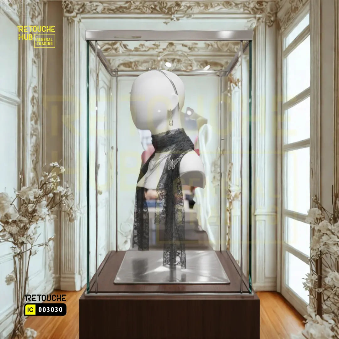 Female Head Display Mannequin with Stand Retouche Hub General Trading L.L.C