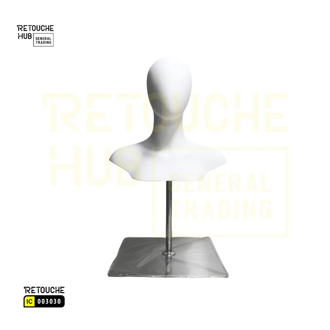 Female Head Display Mannequin with Stand Retouche Hub General Trading L.L.C
