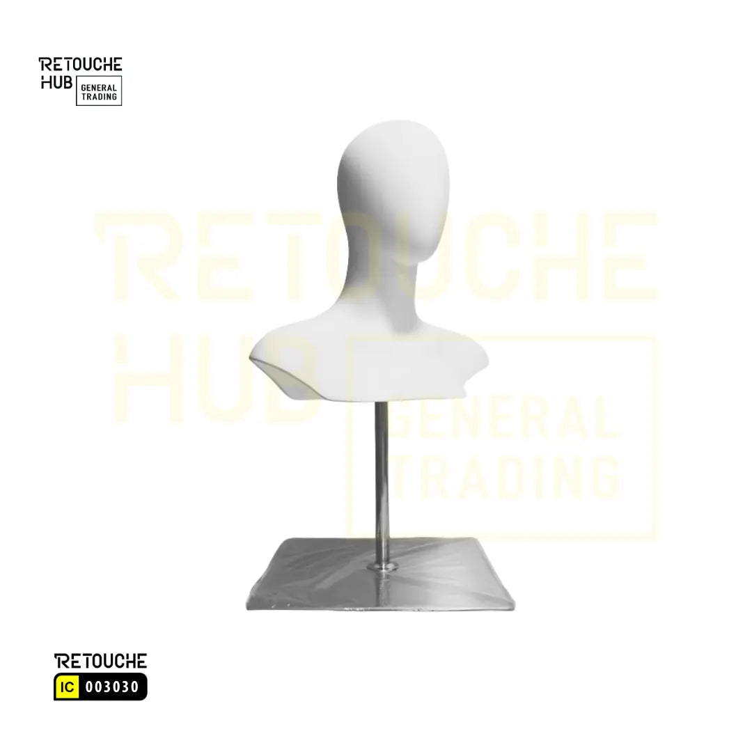 Female Head Display Mannequin with Stand Retouche Hub General Trading L.L.C