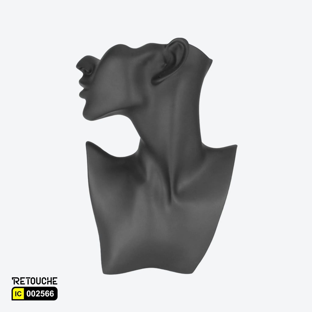 Female Jewelry Mannequin Bust Display, Black Color Displays & Showcases