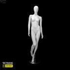 Female Mannequin Full Body Egg Face, White Color Female Mannequin