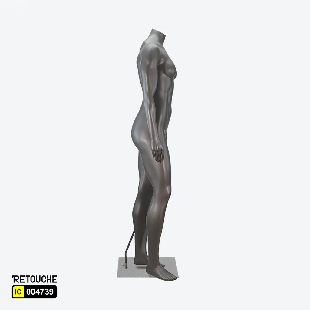 Female Mannequin , Headless, Dark Gray Color - Retouche Hub General Trading LLC®