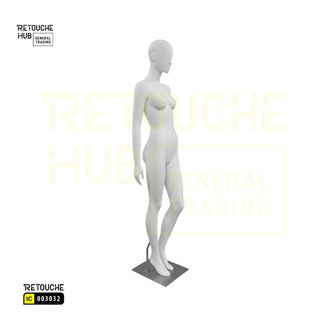 Female Mannequin | Straight Pose | Egg Face Retouche Hub General Trading L.L.C