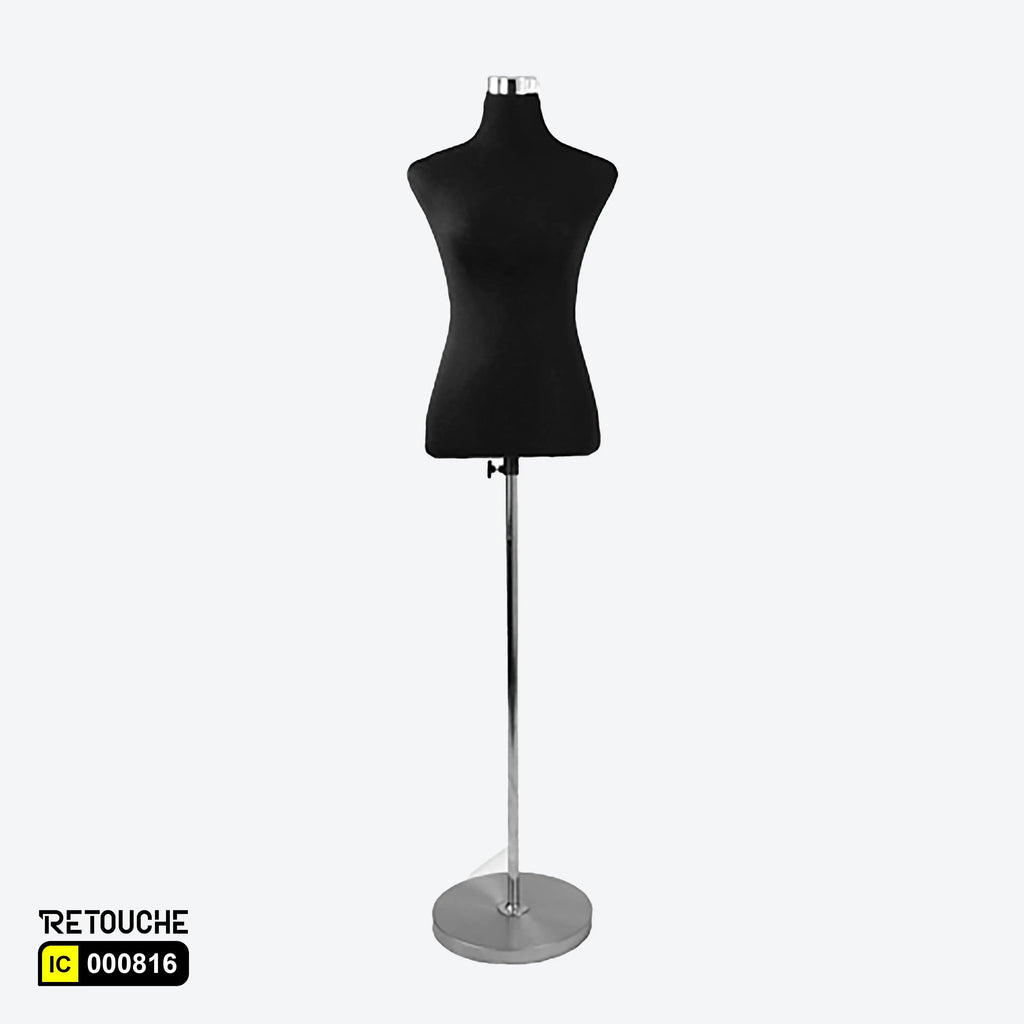 Female Mannequin, Bust with Stand (Aj-37 Blk) - Retouche Hub General Trading LLC®