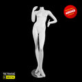 Female Mannequin, Full Body, Plastic, Headless, White Color - Retouche Hub General Trading LLC®