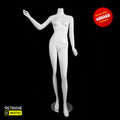 Female Mannequin, Full Body, Plastic, Headless, White Color Female Mannequin