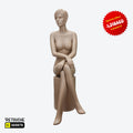 Female Mannequin, Setting Pose, Full Body, Facial Features, Skin Color Female Mannequin