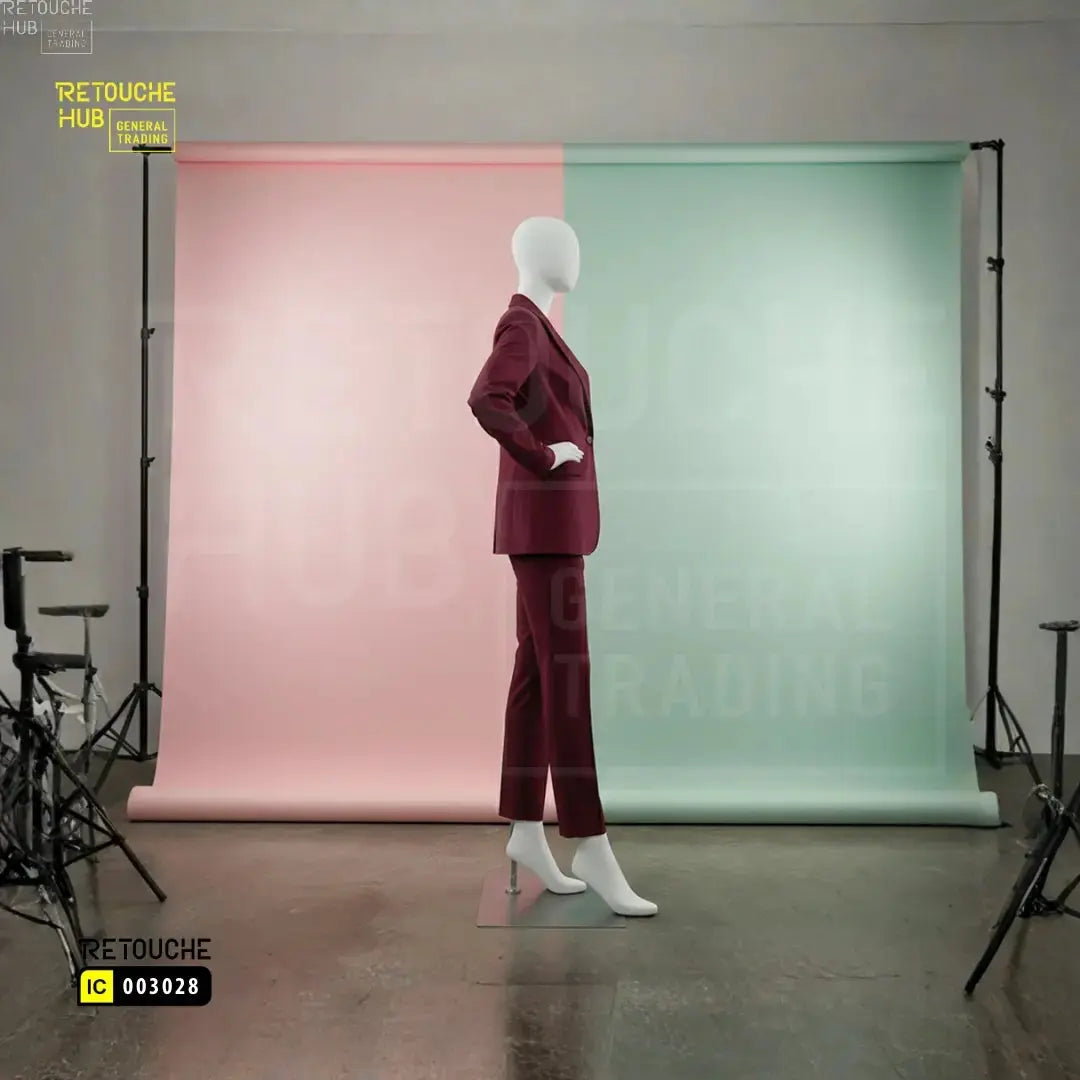 Fiberglass Female Mannequin | Egg Face | Crossed Legs Retouche Hub General Trading L.L.C