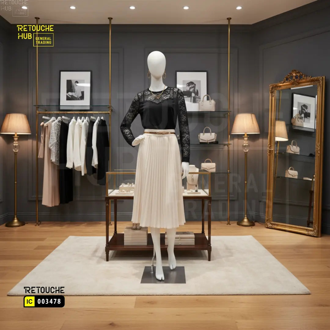 Fiberglass Female Mannequin | Egg Face | Hand on Waist Retouche Hub General Trading L.L.C