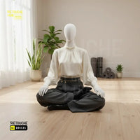 Fiberglass Female Mannequin | Meditation Yoga Pose | White Color Retouche Hub General Trading L.L.C