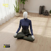 Fiberglass Female Mannequin | Meditation Yoga Pose | White Color Retouche Hub General Trading L.L.C