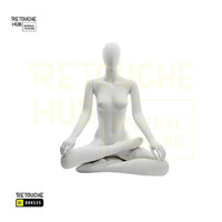 Fiberglass Female Mannequin | Meditation Yoga Pose | White Color Retouche Hub General Trading L.L.C