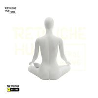 Fiberglass Female Mannequin | Meditation Yoga Pose | White Color Retouche Hub General Trading L.L.C