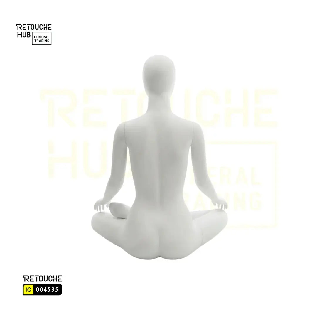Fiberglass Female Mannequin | Meditation Yoga Pose | White Color Retouche Hub General Trading L.L.C