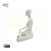 Fiberglass Female Mannequin | Meditation Yoga Pose | White Color Retouche Hub General Trading L.L.C