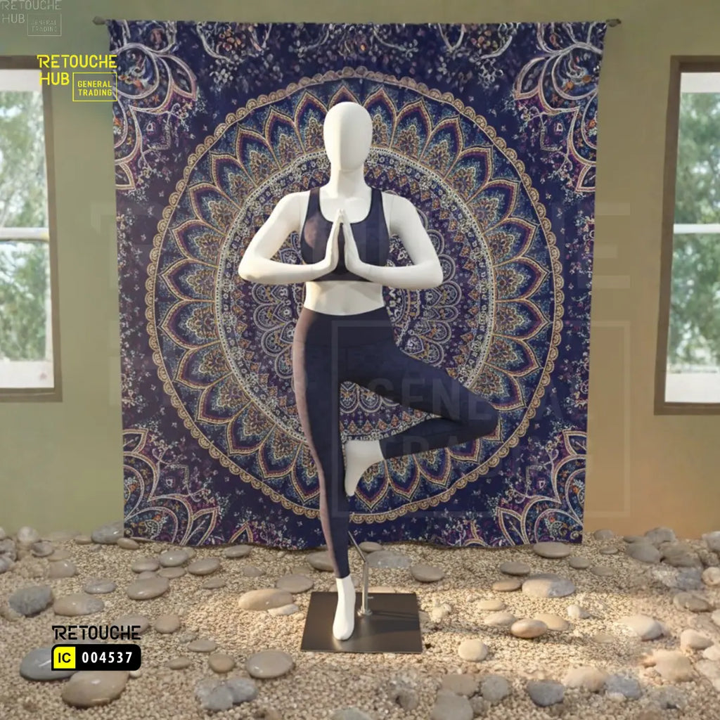 Fiberglass Female Mannequin | Yoga Pose | White Color Retouche Hub General Trading L.L.C