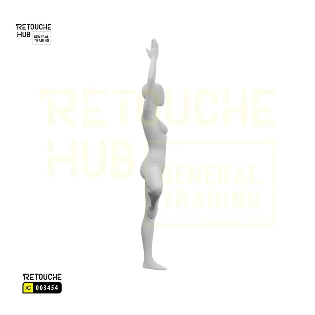 Fiberglass Female Mannequin | Yoga Pose | White Color Retouche Hub General Trading L.L.C