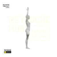 Fiberglass Female Mannequin | Yoga Pose | White Color Retouche Hub General Trading L.L.C