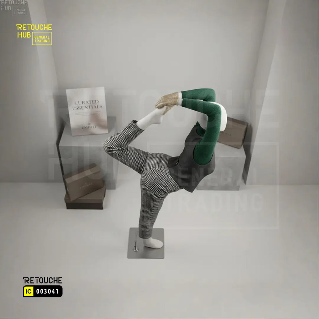 Fiberglass Female Mannequin | Yoga Pose | White Color Retouche Hub General Trading L.L.C