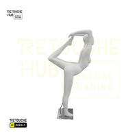 Fiberglass Female Mannequin | Yoga Pose | White Color Retouche Hub General Trading L.L.C