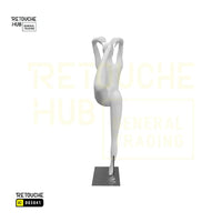Fiberglass Female Mannequin | Yoga Pose | White Color Retouche Hub General Trading L.L.C