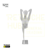 Fiberglass Female Mannequin | Yoga Pose | White Color Retouche Hub General Trading L.L.C