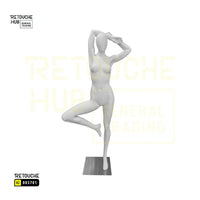Fiberglass Female Mannequin | Yoga Pose | White Color Retouche Hub General Trading L.L.C