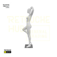 Fiberglass Female Mannequin | Yoga Pose | White Color Retouche Hub General Trading L.L.C
