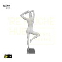 Fiberglass Female Mannequin | Yoga Pose | White Color Retouche Hub General Trading L.L.C