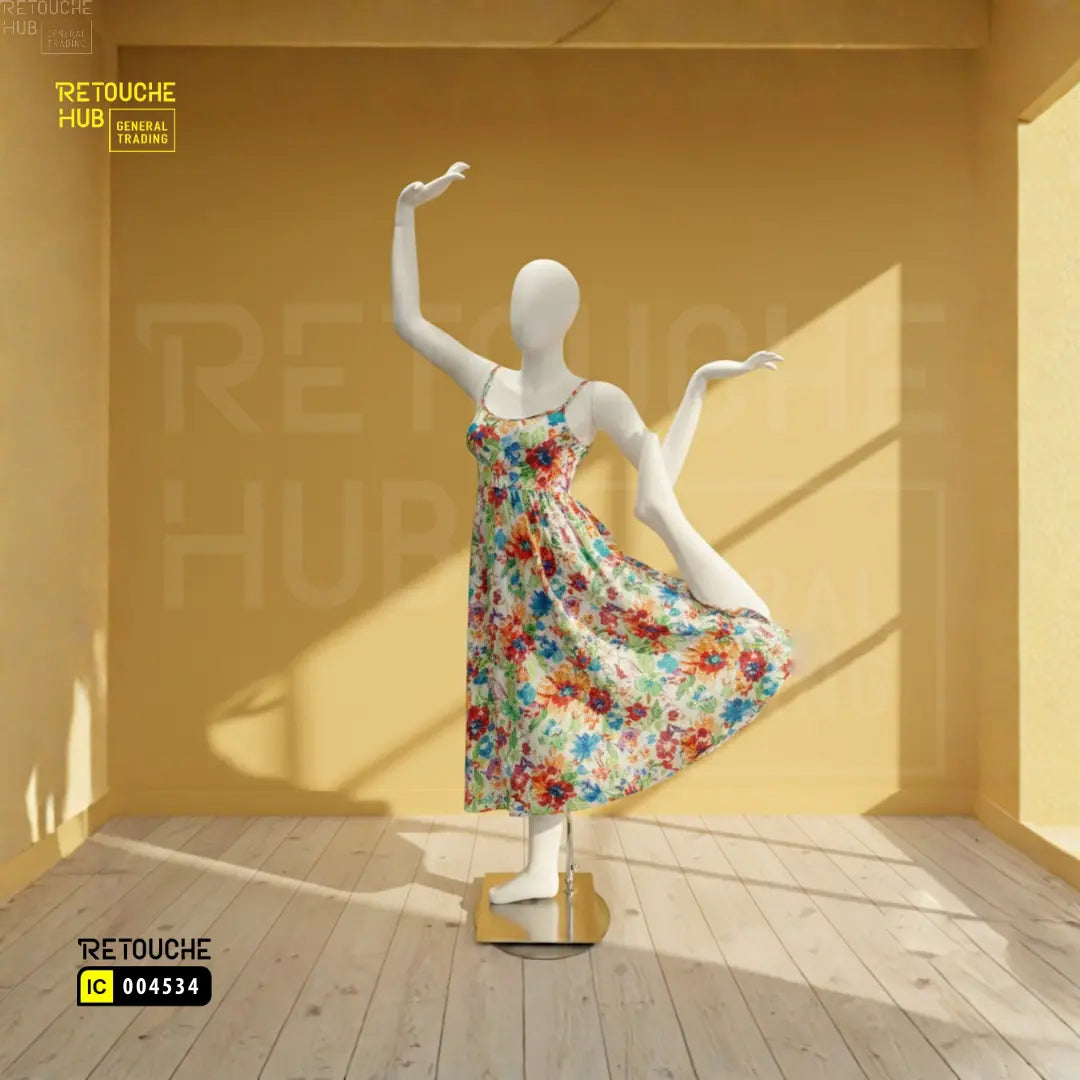 Fiberglass Female Yoga Mannequin | White Retouche Hub General Trading L.L.C