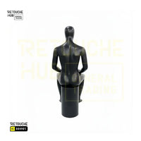Fiberglass Male Mannequin | Seated Pose | Egg Face | Black Retouche Hub General Trading L.L.C