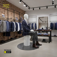 Fiberglass Male Mannequin | Seated Pose | Egg Face | Black Retouche Hub General Trading L.L.C