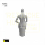 Fiberglass Male Mannequin | Seated Pose | Egg Face | Black Retouche Hub General Trading L.L.C