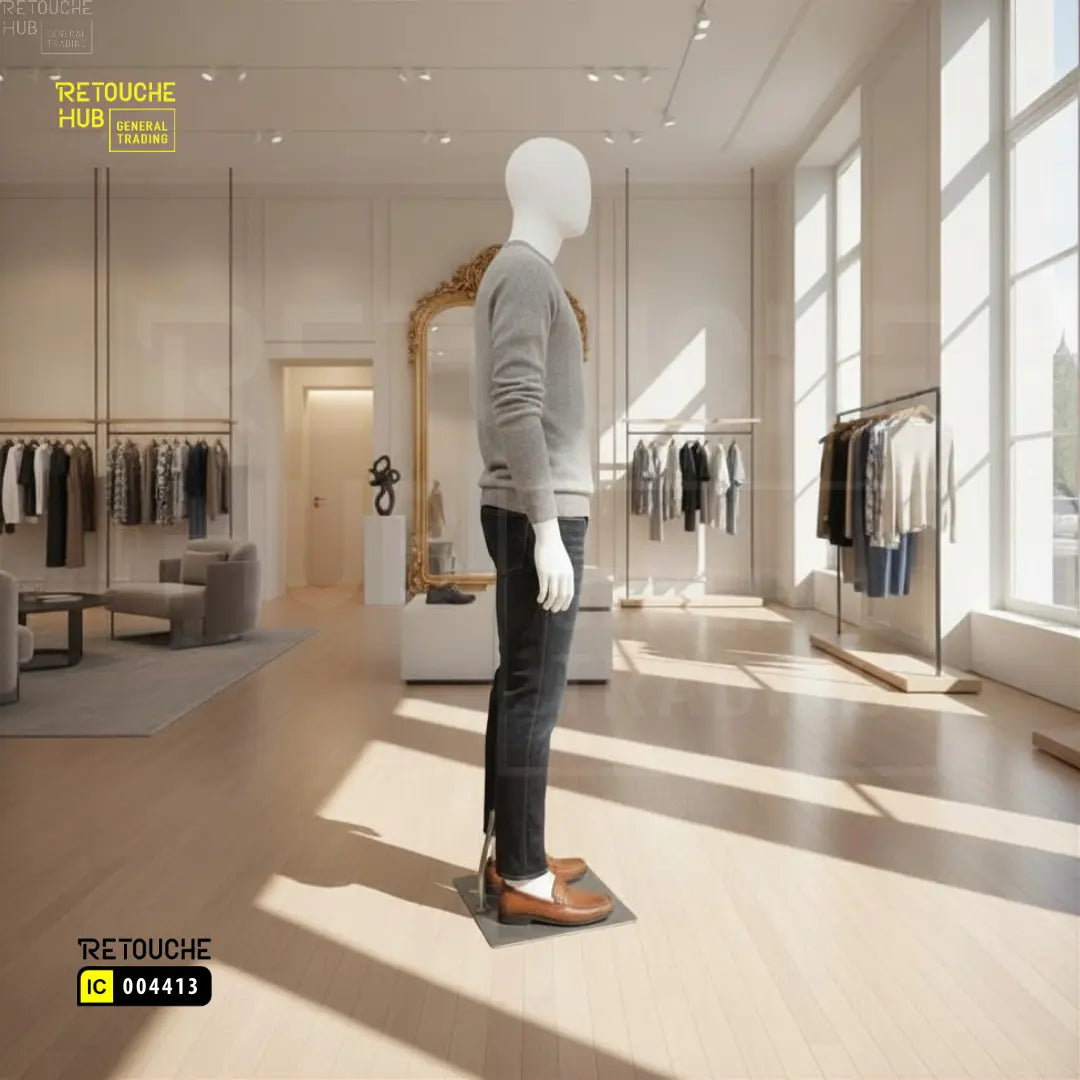 Fiberglass Male Mannequins Egg Face Retouche Hub General Trading L.L.C