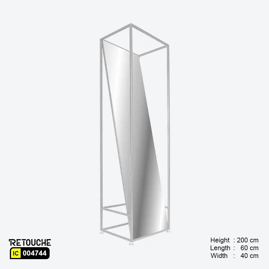 Floor Standing Mirror, Black Metal Clothes Hanging Stands