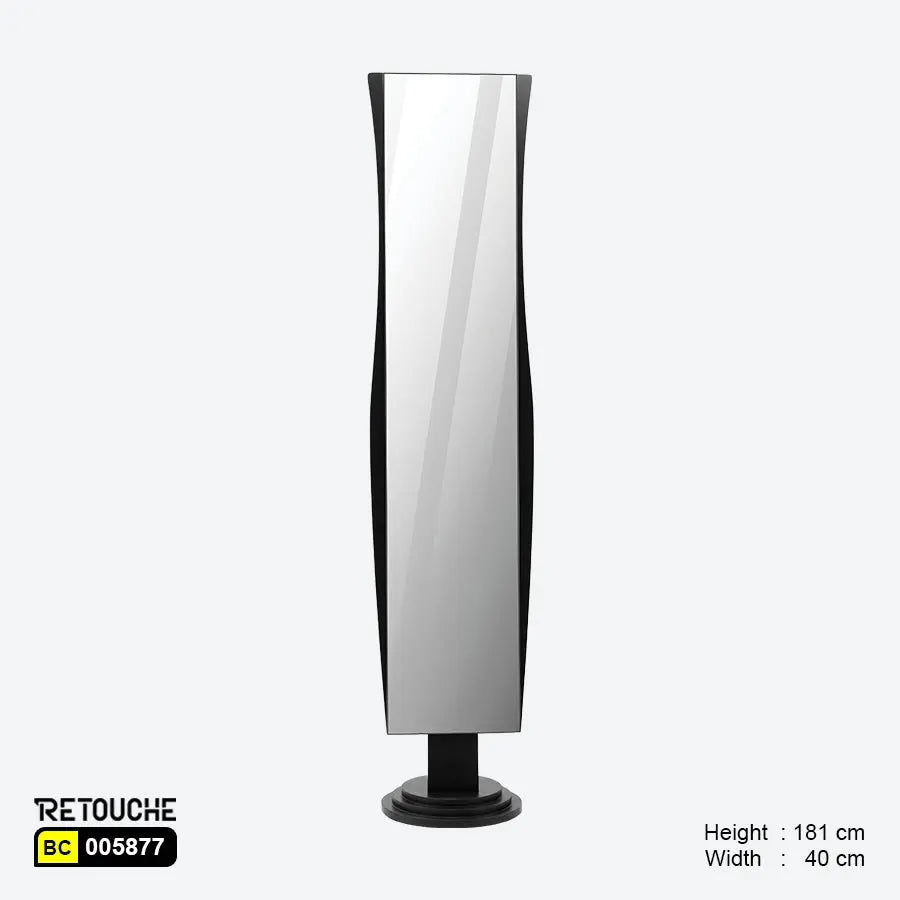 Floor Standing Mirror, Black Wood Freestanding Stand