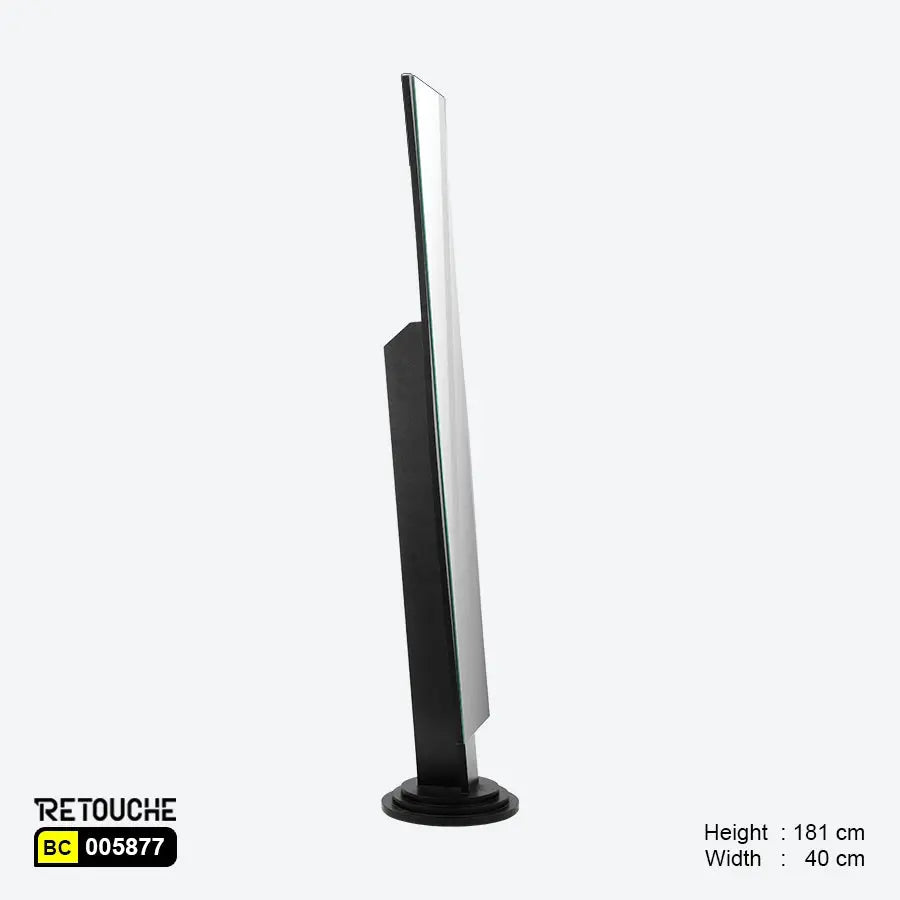 Floor Standing Mirror, Black Wood Freestanding Stand