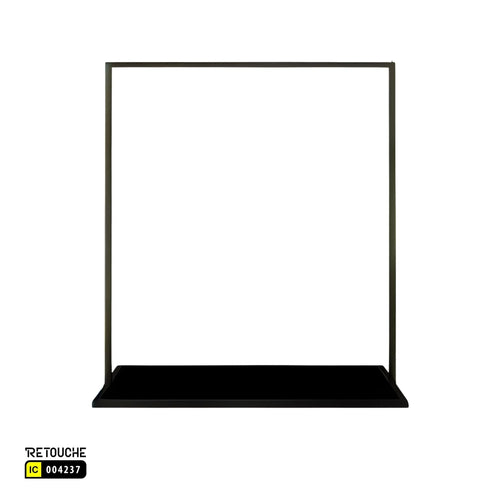 Garment Clothes Rack Stand, Metal, Gold Stainless Steel, Black MDF Base Retouche Hub General Trading L.L.C